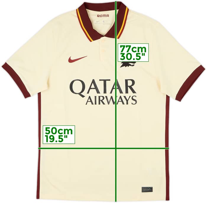 2020-21 Roma Away Shirt - 10/10 - (M)