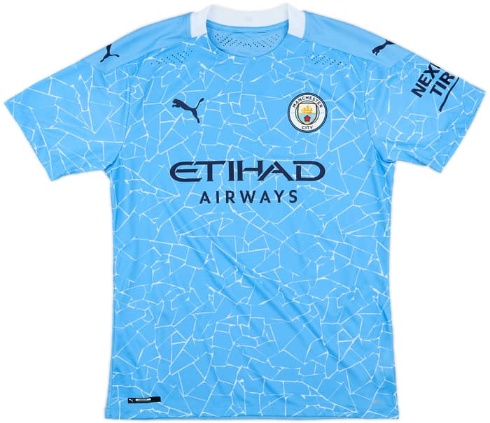 2020-21 Manchester City Authentic Home Shirt De Bruyne #17 - 9/10 - (L)