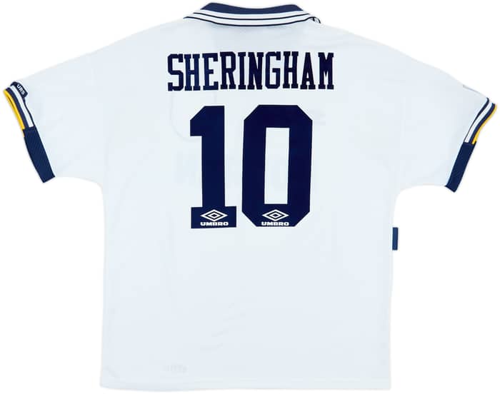 1993-95 Tottenham Home Shirt Sheringham #10 - 8/10 - (XL)