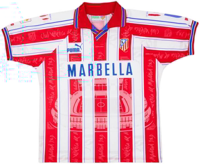 1996-97 Atletico Madrid Home Shirt - 8/10 - (M)