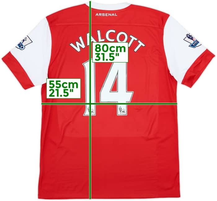 2010-11 Arsenal Home Shirt Walcott #14 - 6/10 - (L)