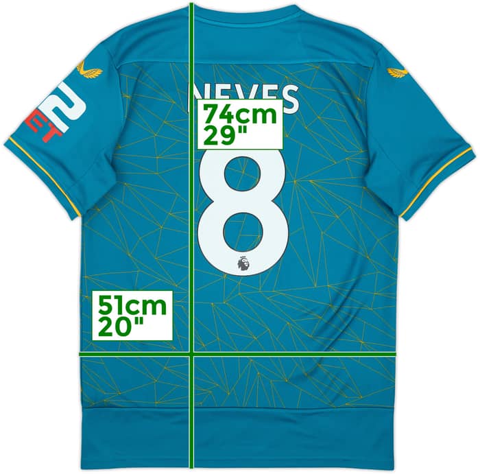 2022-23 Wolves Away Shirt Neves #8 - 7/10 - (M)