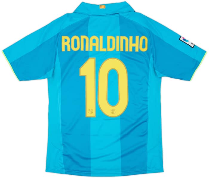 2007-09 Barcelona Away Shirt Ronaldinho #10 - 8/10 - (S)