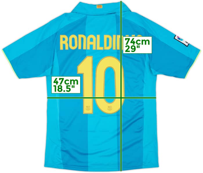 2007-09 Barcelona Away Shirt Ronaldinho #10 - 8/10 - (S)