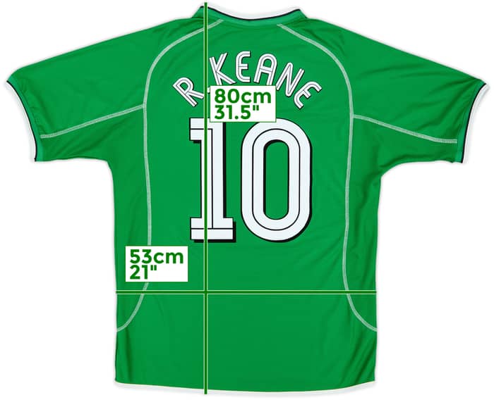 2001-03 Ireland Home Shirt R.Keane #10 - 9/10 - (L)
