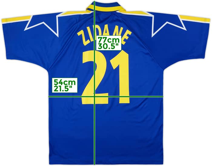 1996-97 Juventus Basic Away Shirt Zidane #21 - 8/10 - (L)