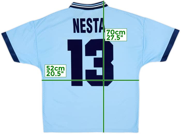 1995-96 Lazio Home Shirt Nesta #13 - 6/10 - (M)