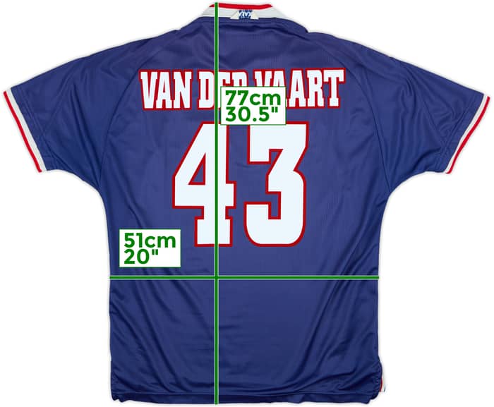 1999-00 Ajax Away Shirt Van Der Vaart #43 - 8/10 - (L)
