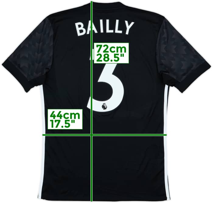 2017-18 Manchester United Away Shirt Bailly #3 - 9/10 - (S)