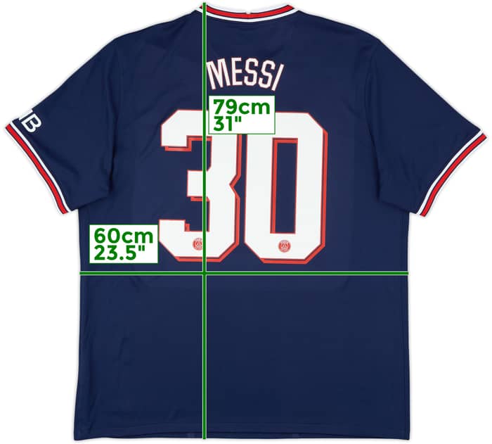 2021-22 Paris Saint-Germain Home Shirt Messi #30 - 9/10 - (XL)