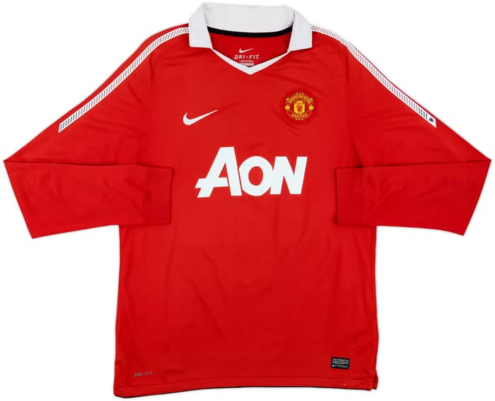 2010-11 Manchester United Home L/S Shirt Chicharito #14 - 6/10 - (L)
