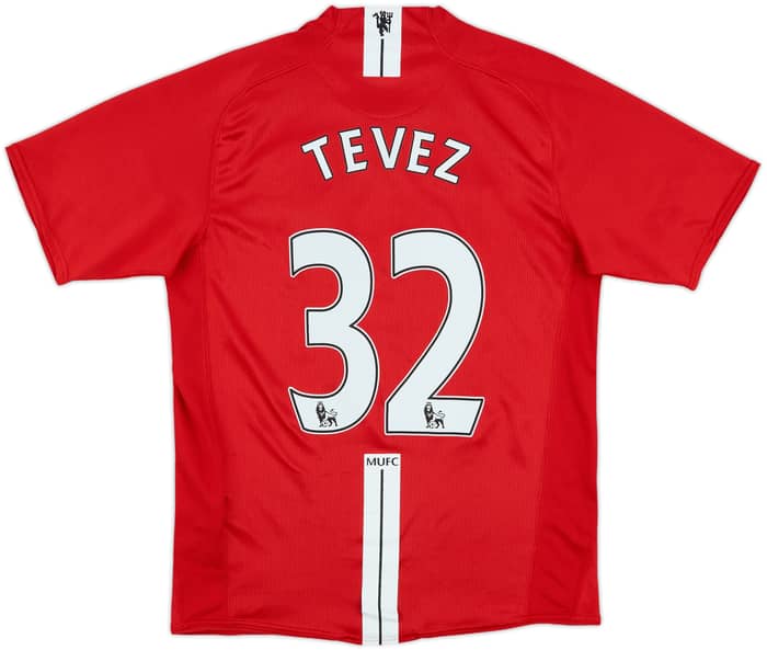 2007-09 Manchester United Home Shirt Tevez #32 - 6/10 - (S)