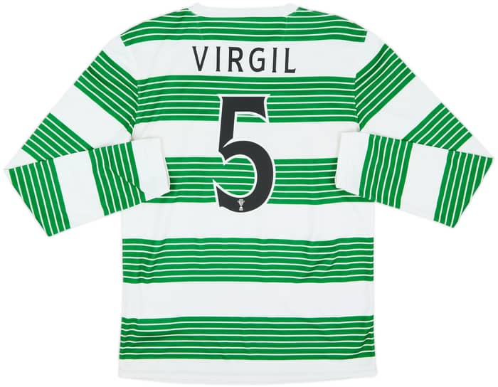2013-15 Celtic Home L/S Shirt Virgil #5 - 10/10 - (S)