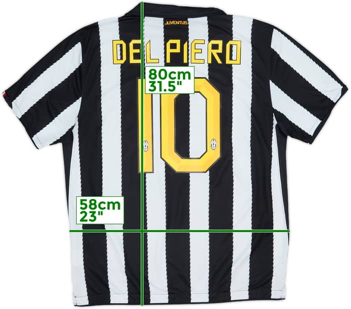 2010-11 Juventus Home Shirt Del Piero #10 - 6/10 - (XL)