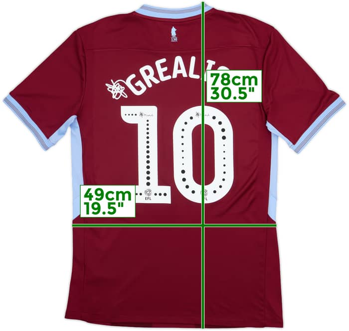 2018-19 Aston Villa Home Shirt Grealish #10 - 9/10 - (M)