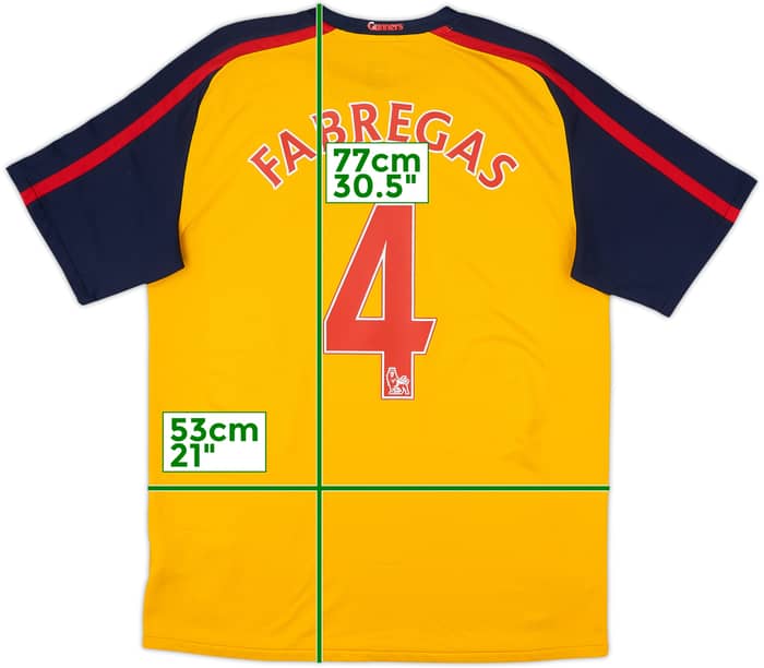 2008-09 Arsenal Away Shirt Fabregas #4 - 8/10 - (M)