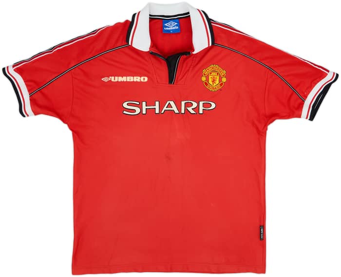 1998-00 Manchester United Home Shirt Beckham #7 - 6/10 - (XL)