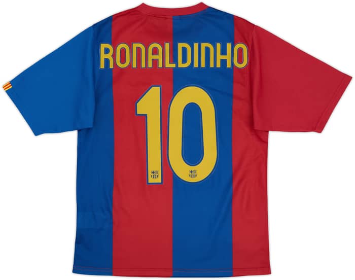2006-07 Barcelona Basic Home Shirt Ronaldinho #10 - 10/10 - (S)