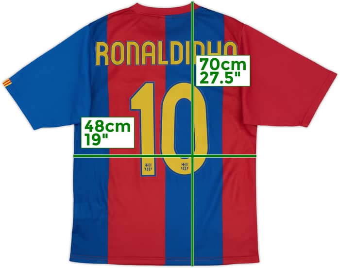 2006-07 Barcelona Basic Home Shirt Ronaldinho #10 - 10/10 - (S)