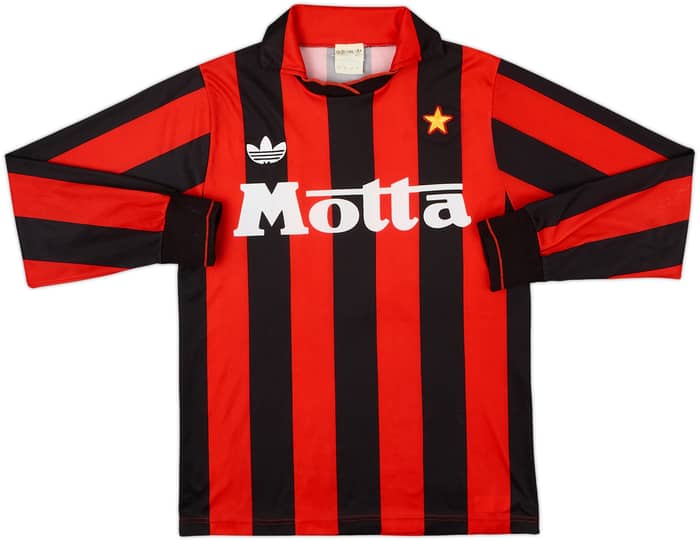 1992-93 AC Milan Home L/S Shirt #9 - 6/10 - (XS)