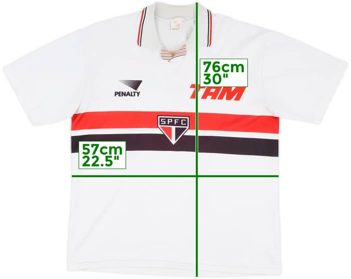 1993 Sao Paulo Home Shirt - 8/10 - (XL)