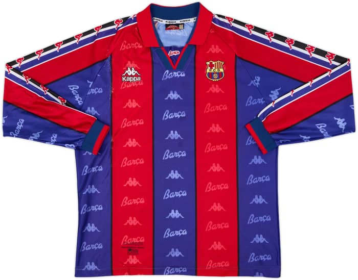 1995-97 Barcelona Home L/S Shirt - 8/10 - (M)