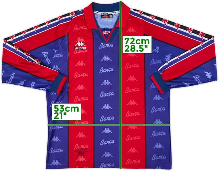 1995-97 Barcelona Home L/S Shirt - 8/10 - (M)