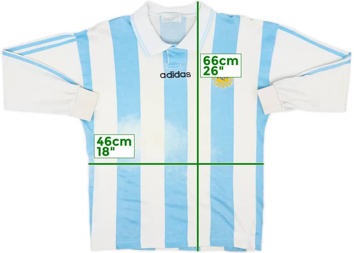 1994 Argentina Home L/S Shirt - 4/10 - (S)