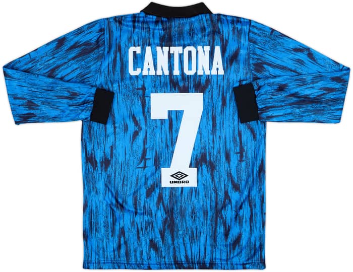 1992-93 Manchester United Away L/S Shirt Cantona #7 - 8/10 - (S)