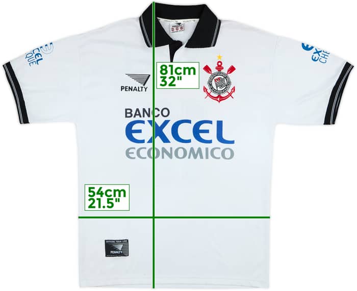 1997 Corinthians Home Shirt #12 - 7/10 - (L)
