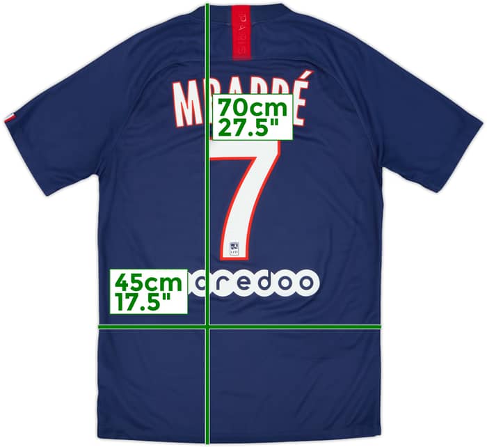 2019-20 Paris Saint-Germain Home Shirt Mbappe #7 - 9/10 - (S)