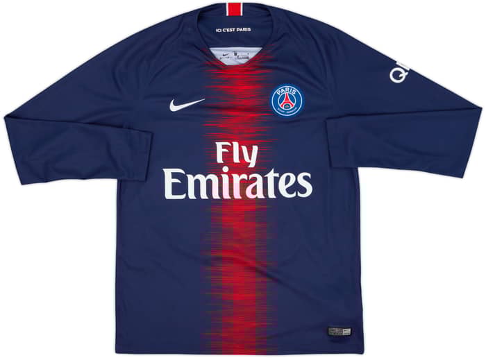 Camiseta de manga larga de local del Paris Saint-Germain 2018-19 Neymar Jr #10 - 8/10 - (M)