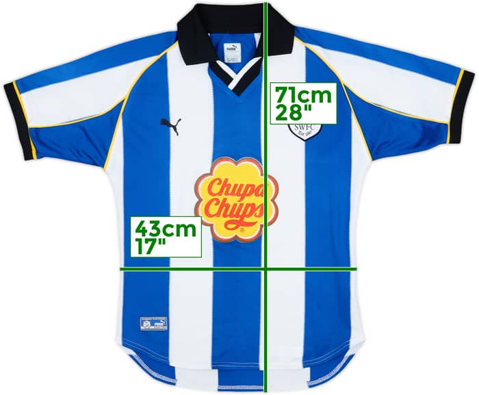 2000-01 Sheffield Wednesday Signed Home Shirt - 7/10 - (L.Boys)