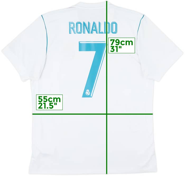 2017-18 Real Madrid Home Shirt Ronaldo #7 - 8/10 - (L)