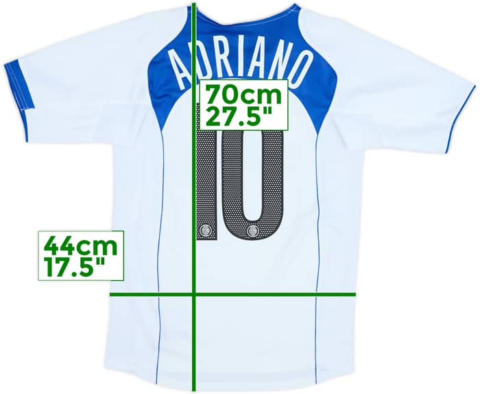 2004-05 Inter Milan Away Shirt Adriano #10 - 8/10 - (XL.Boys)