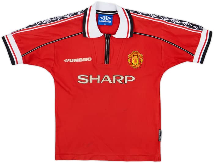 1998-00 Manchester United Home Shirt Yorke #19 - 5/10 - (M.Boys)