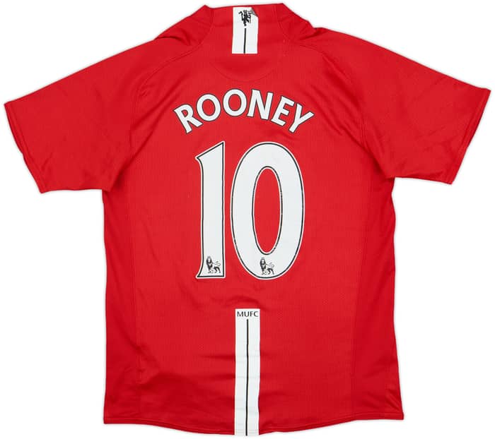 2007-09 Manchester United Home Shirt Rooney #10 - 8/10 - (S)