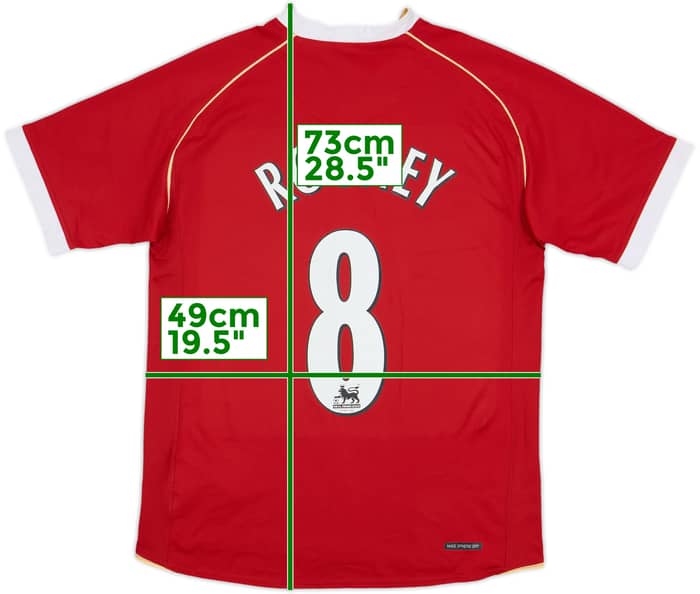 2006-07 Manchester United Home Shirt Rooney #8 - 8/10 - (S)