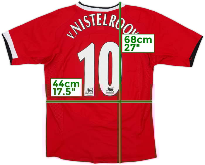 2004-06 Manchester United Home Shirt V.Nistelrooy #10 - 9/10 - (XL.Boys)