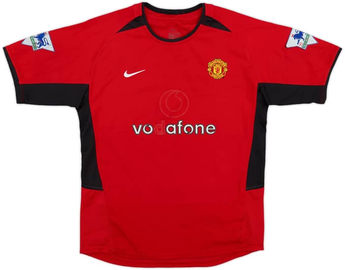 2002-04 Manchester United Home Shirt Beckham #7 - 4/10 - (L.Boys)