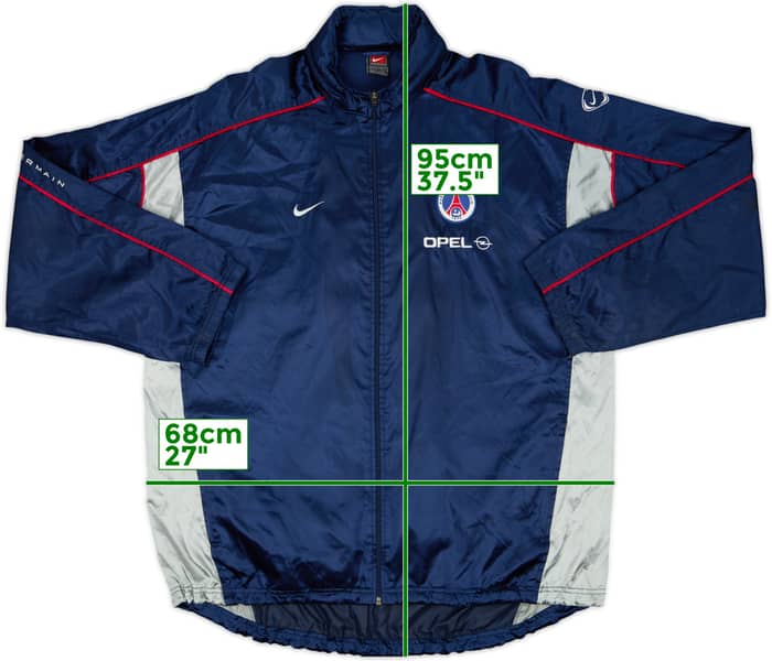 2001-02 Paris Saint-Germain Nike Hooded Rain Jacket - 8/10 - (XXL)