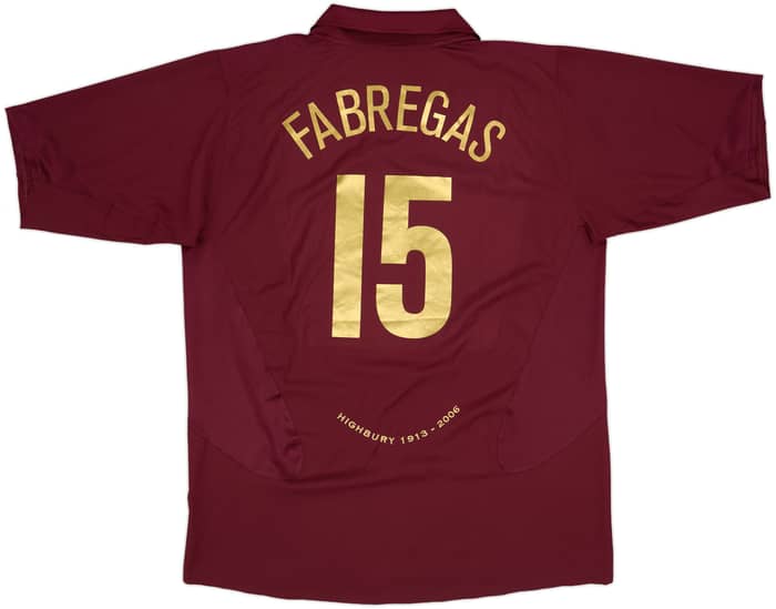 2005-06 Arsenal Home Shirt Fabregas #15 - 8/10 - (XL)