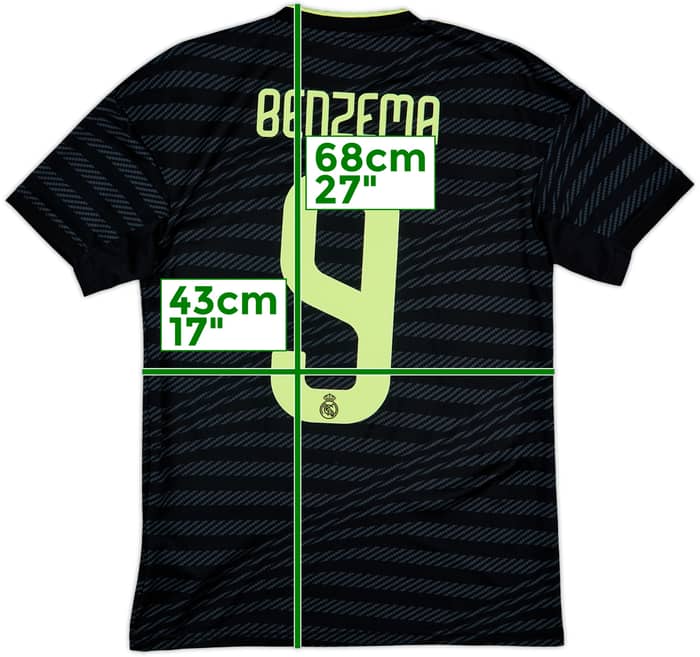 2022-23 Real Madrid Third Shirt Benzema #9 - 8/10 - (XS)