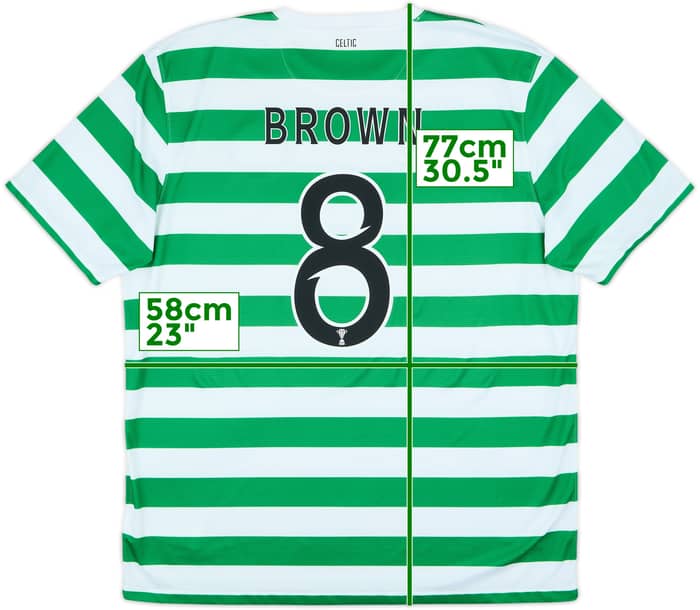 2012-13 Celtic '125th Anniversary' Home Shirt Brown #8 - 10/10 - (XL)