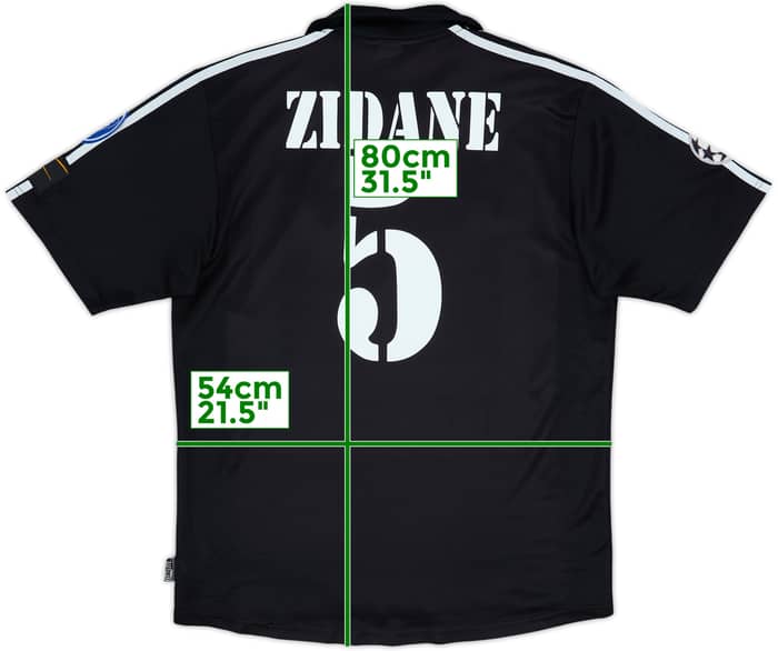 2001 Real Madrid Away Shirt Zidane #5 - 8/10 - (M)