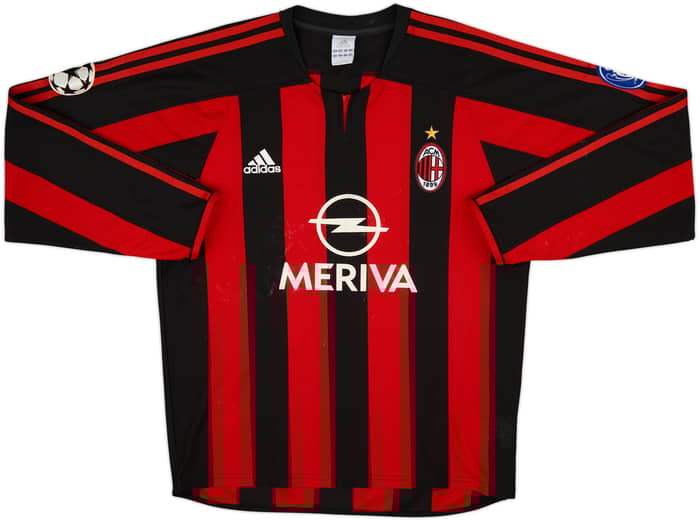 2003-04 AC Milan Home L/S Shirt Shevchenko #7 - 6/10 - (M)