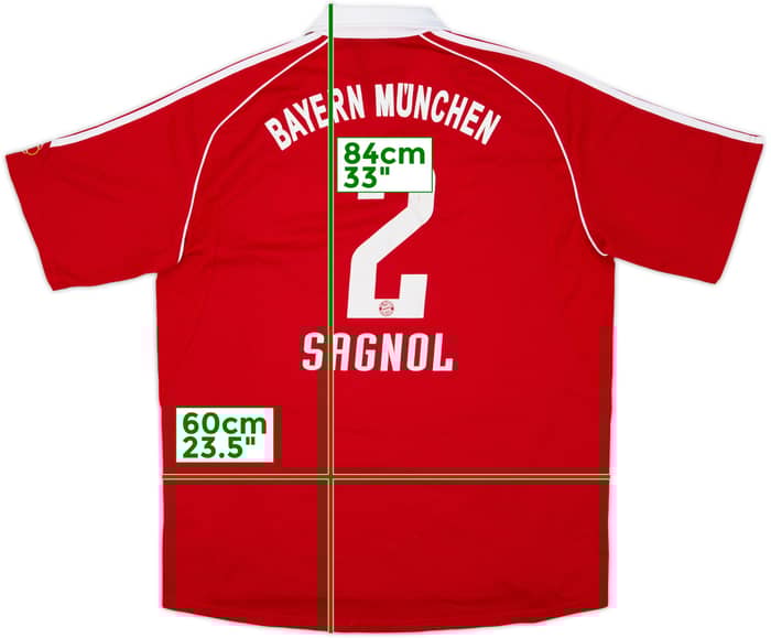 2006-07 Bayern Munich Home Shirt Sagnol #2 - 6/10 - (XL)