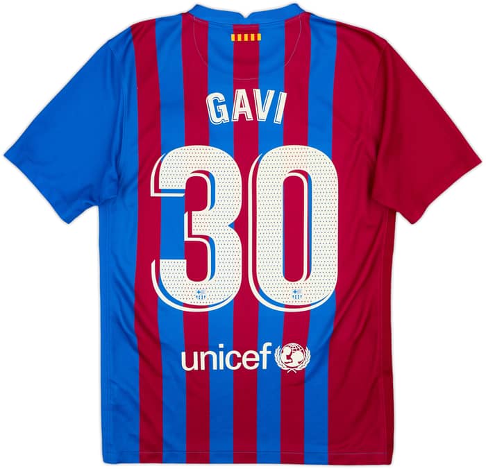 2021-22 Barcelona Home Shirt Gavi #30 - 9/10 - (S)