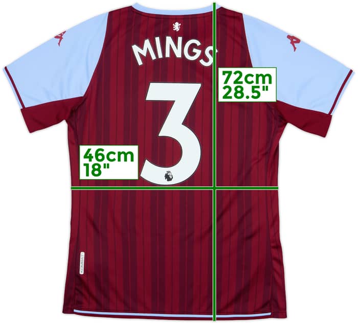 2021-22 Aston Villa Home Shirt Mings #3 - 8/10 - (XL.Boys)