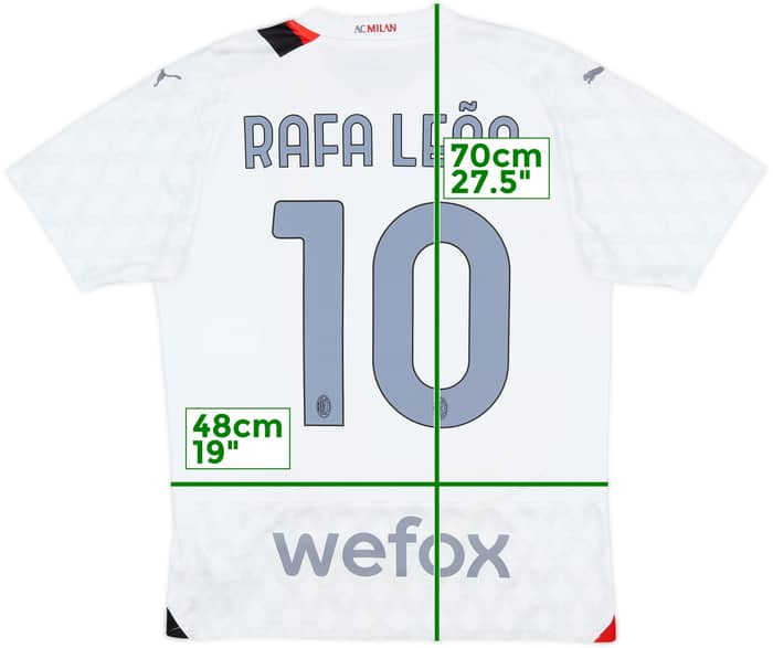 2023-24 AC Milan Away Shirt Rafa Leao #10 - 9/10 - (M)